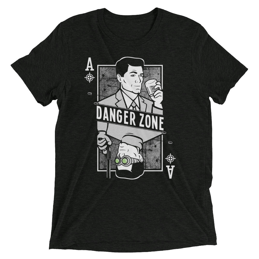 Danger Zone Men's Tri-Blend - Adult & Kids T-Shirts, Sweatshirts & Hoodies apparel design preview 1