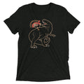 Turkey Riding T-Rex Men's Tri-Blend - Adult & Kids T-Shirts, Sweatshirts & Hoodies apparel design preview 1