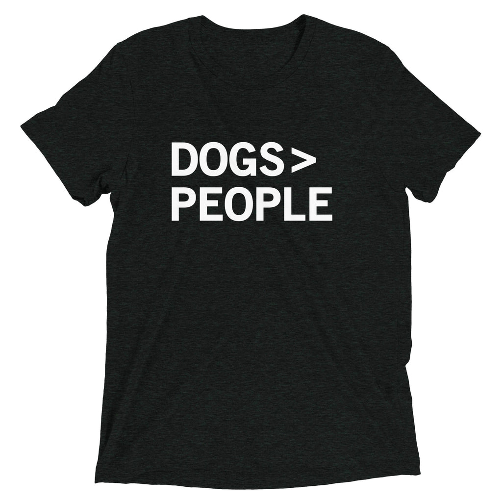 Dogs>People Men's Tri-Blend - Adult & Kids T-Shirts, Sweatshirts & Hoodies apparel design preview 1