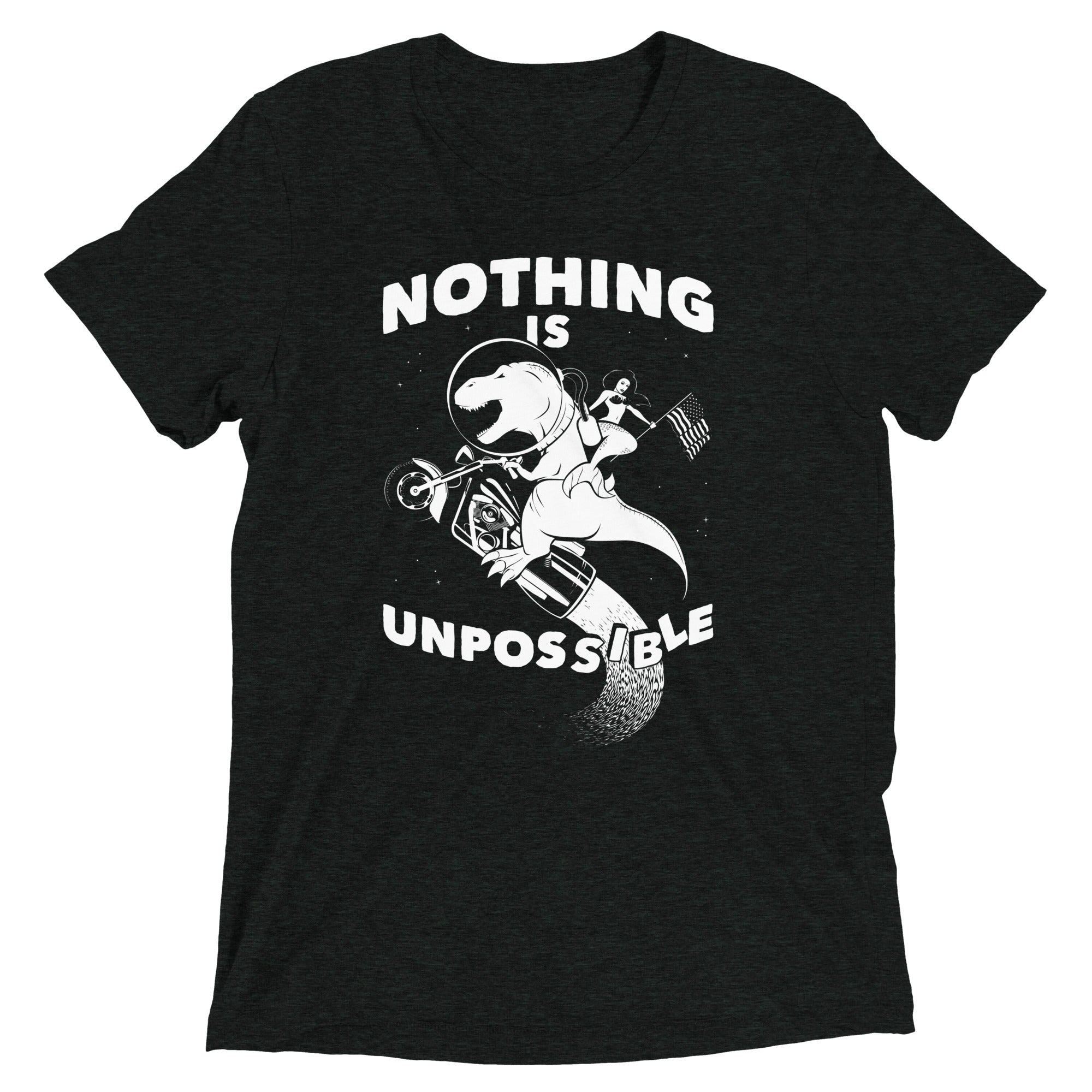 Nothing Is Unpossible Men's Tri-Blend - Adult & Kids T-Shirts, Sweatshirts & Hoodies apparel design preview 1