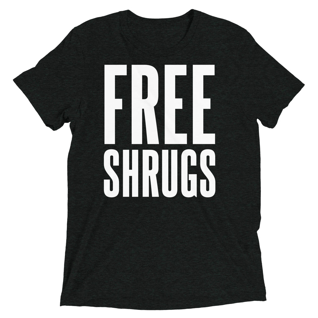 Free Shrugs Men's Tri-Blend - Adult & Kids T-Shirts, Sweatshirts & Hoodies apparel design preview 1