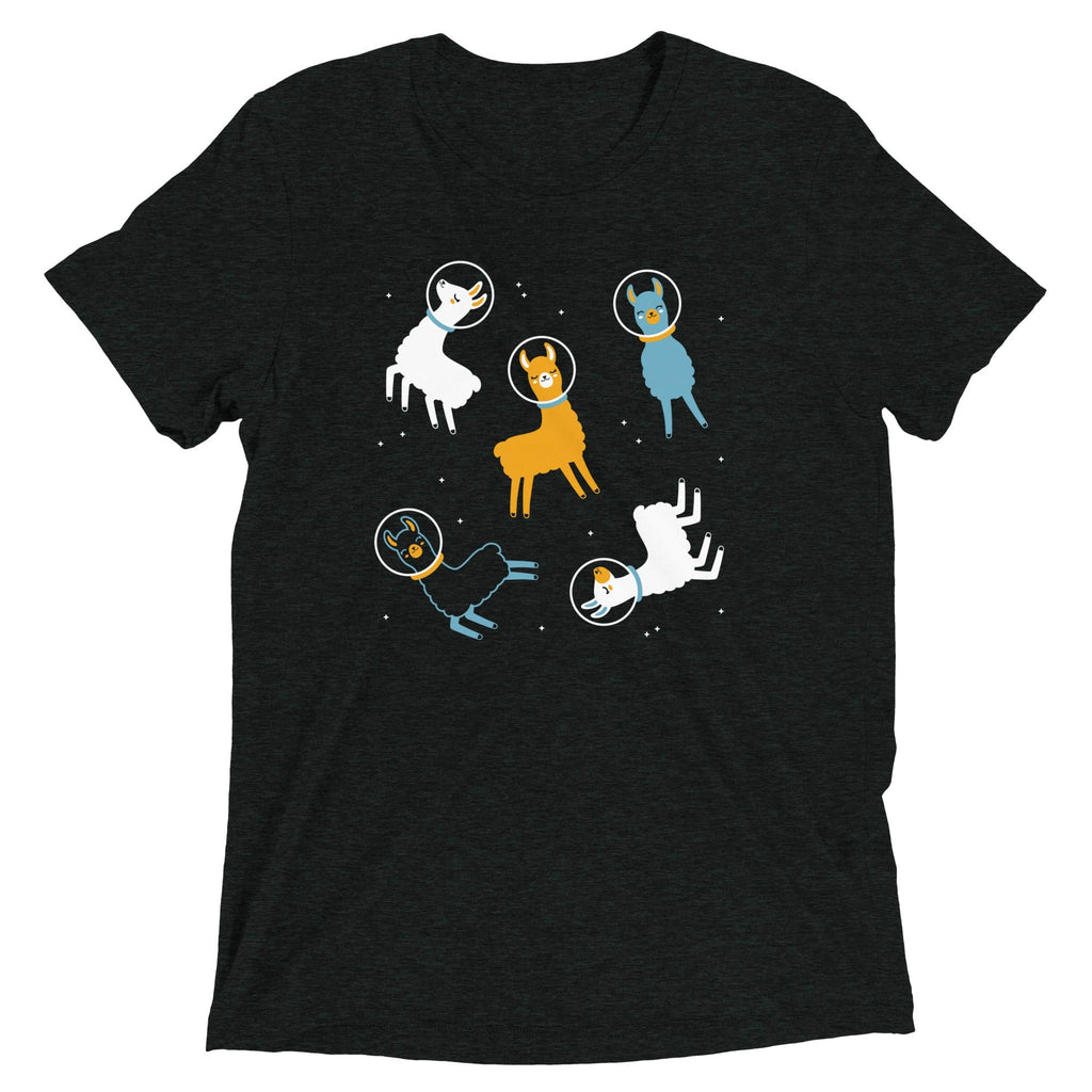 Llamas In Space Men's Tri-Blend - Adult & Kids T-Shirts, Sweatshirts & Hoodies apparel design preview 1