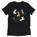 Llamas In Space Men's Tri-Blend - Adult & Kids T-Shirts, Sweatshirts & Hoodies apparel design preview 1