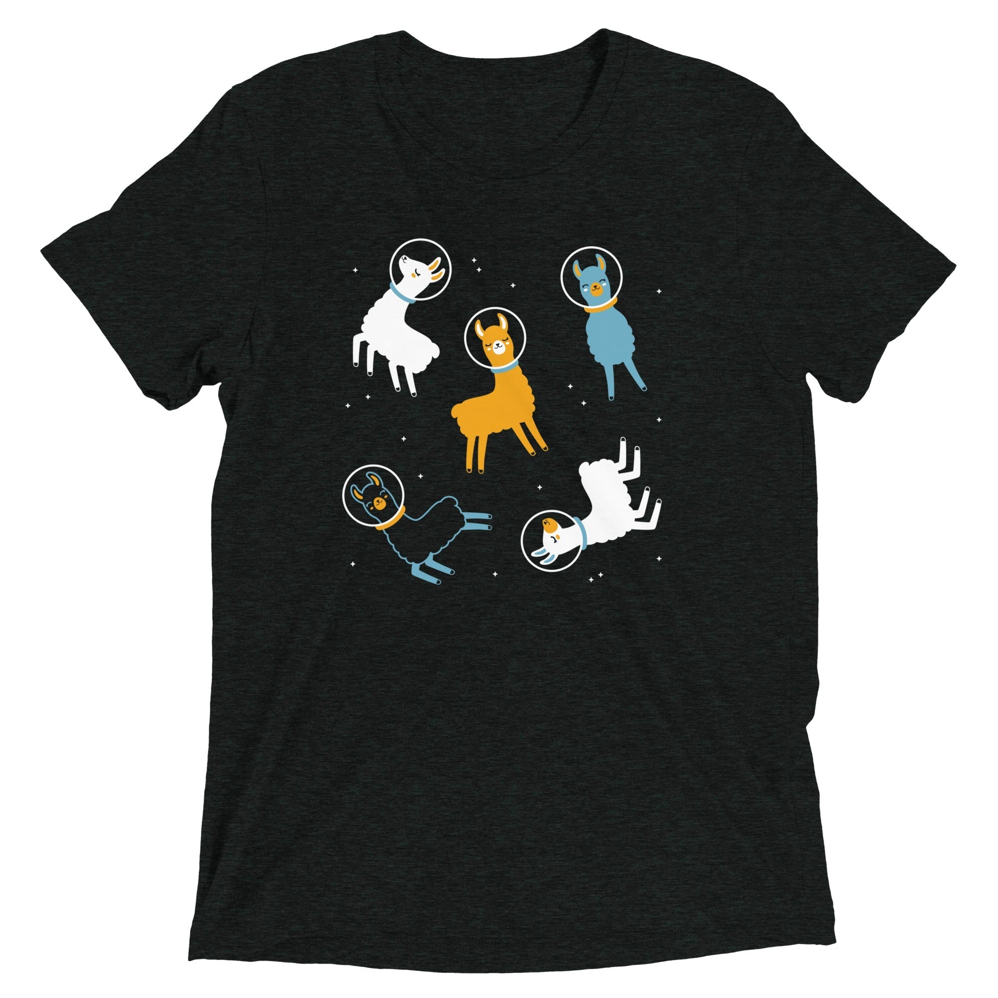 Llamas In Space Men's Tri-Blend - Adult & Kids T-Shirts, Sweatshirts & Hoodies apparel design preview 1