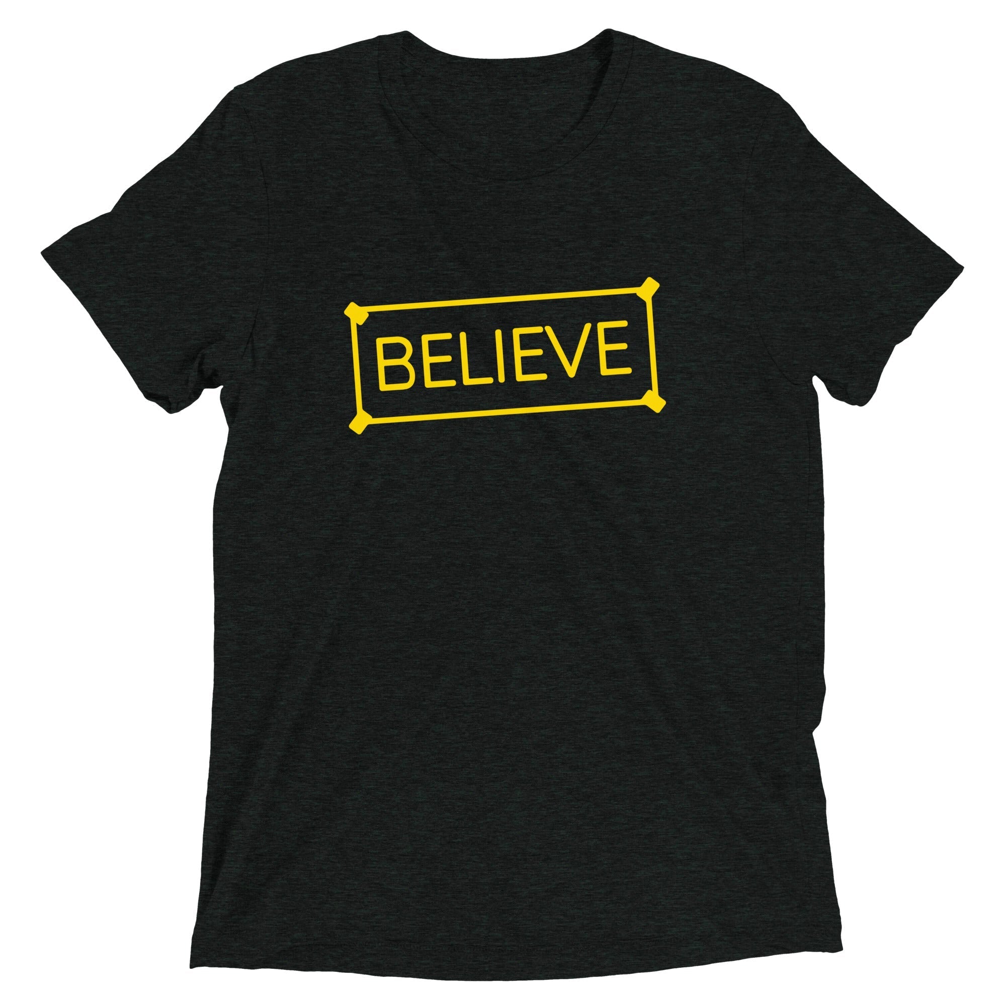 Believe Sign Men's Tri-Blend - Adult & Kids T-Shirts, Sweatshirts & Hoodies apparel design preview 1