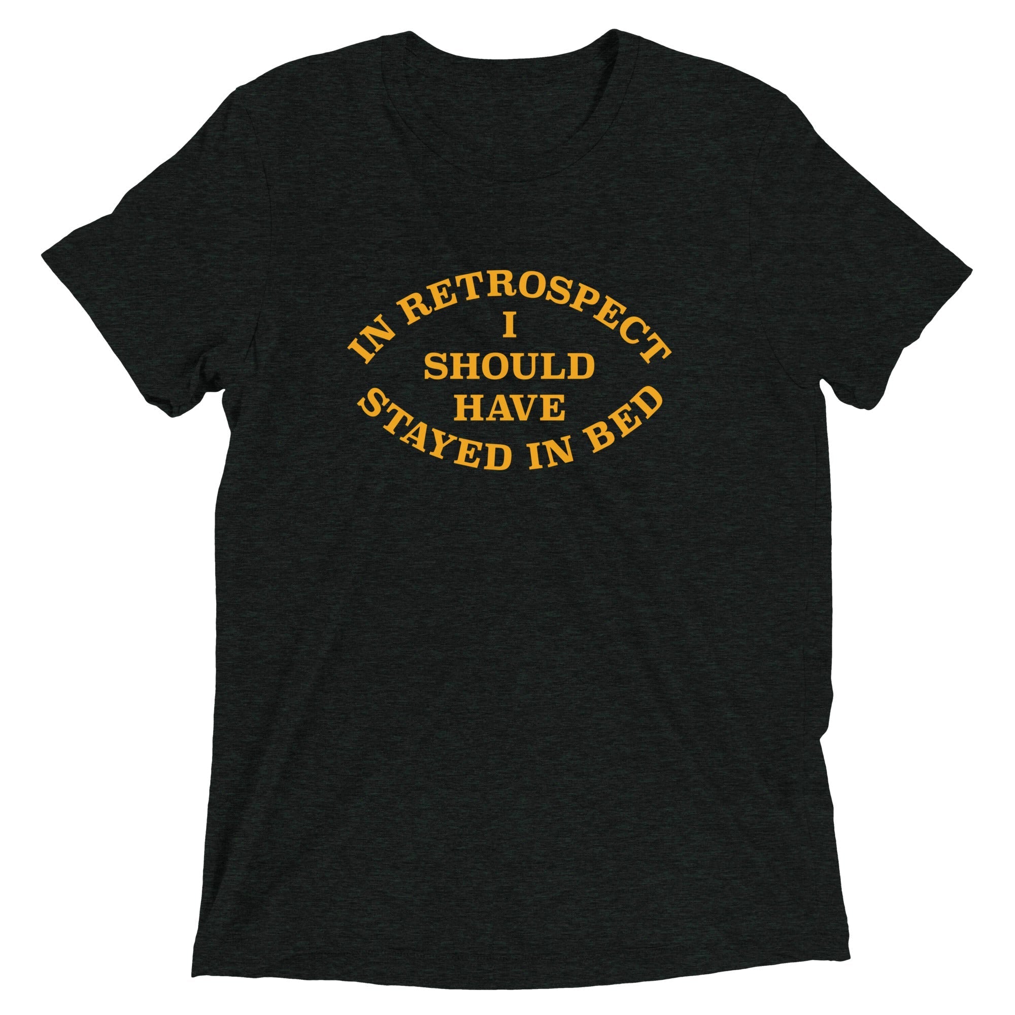 I Should Have Stayed In Bed Men's Tri-Blend - Adult & Kids T-Shirts, Sweatshirts & Hoodies apparel design preview 1