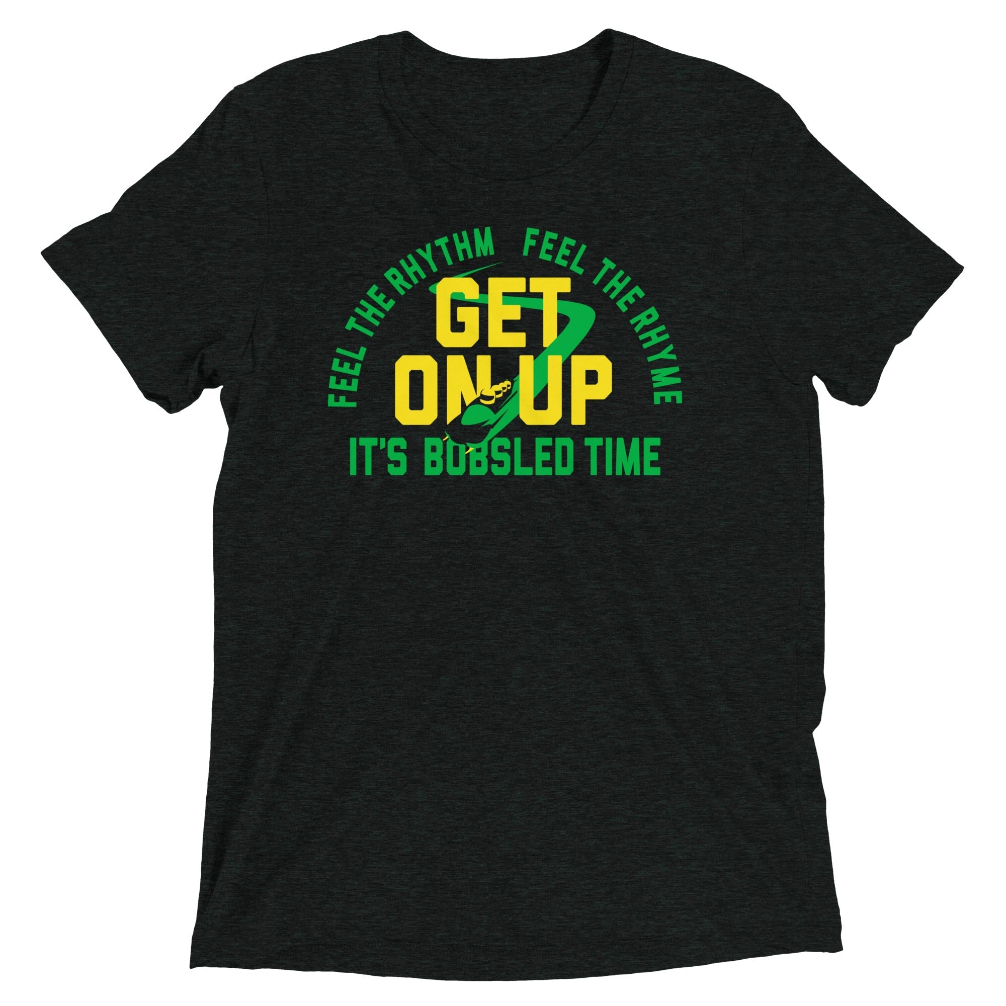 It's Bobsled Time Men's Tri-Blend - Adult & Kids T-Shirts, Sweatshirts & Hoodies apparel design preview 1