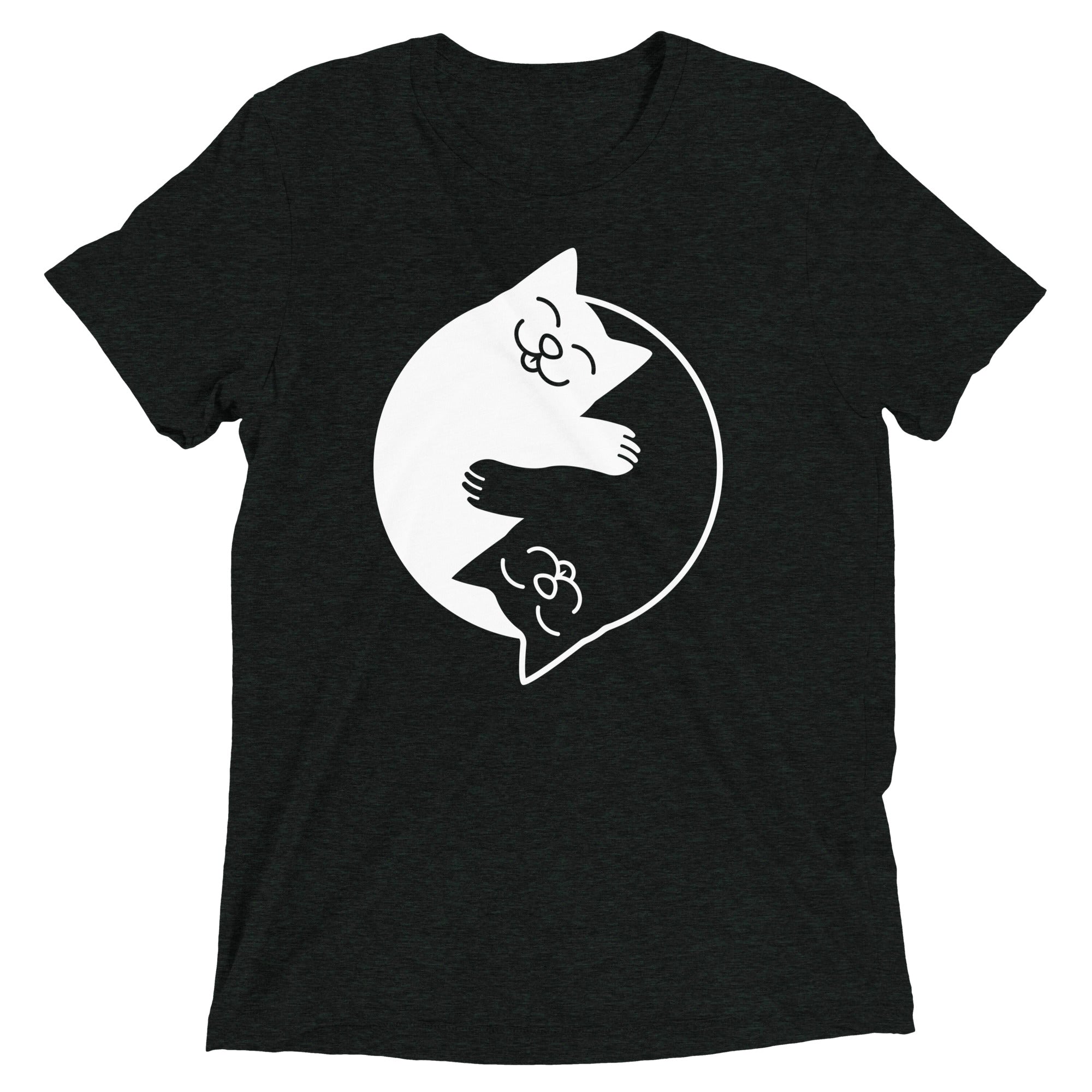 Yin Yang Cats Men's Tri-Blend - Adult & Kids T-Shirts, Sweatshirts & Hoodies apparel design preview 1