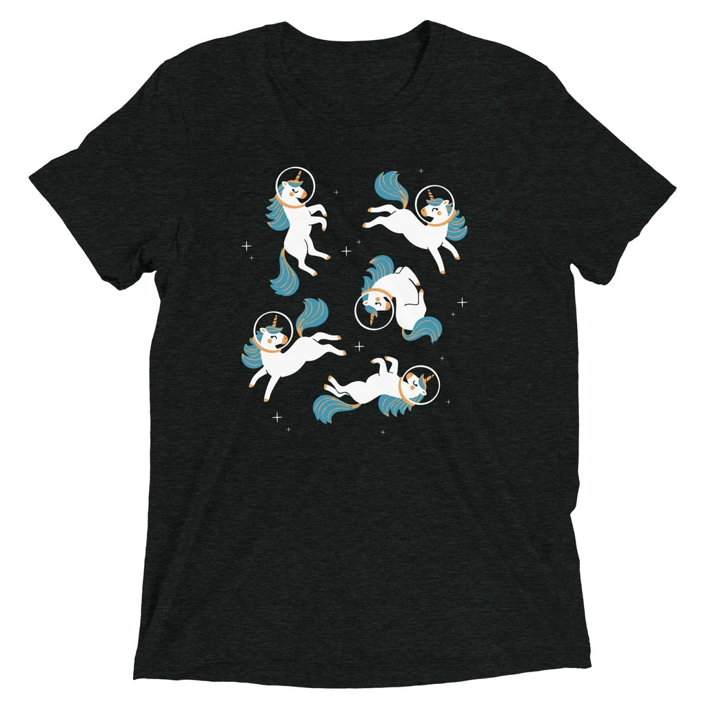 Unicorns In Space Men's Tri-Blend - Adult & Kids T-Shirts, Sweatshirts & Hoodies apparel design preview 1