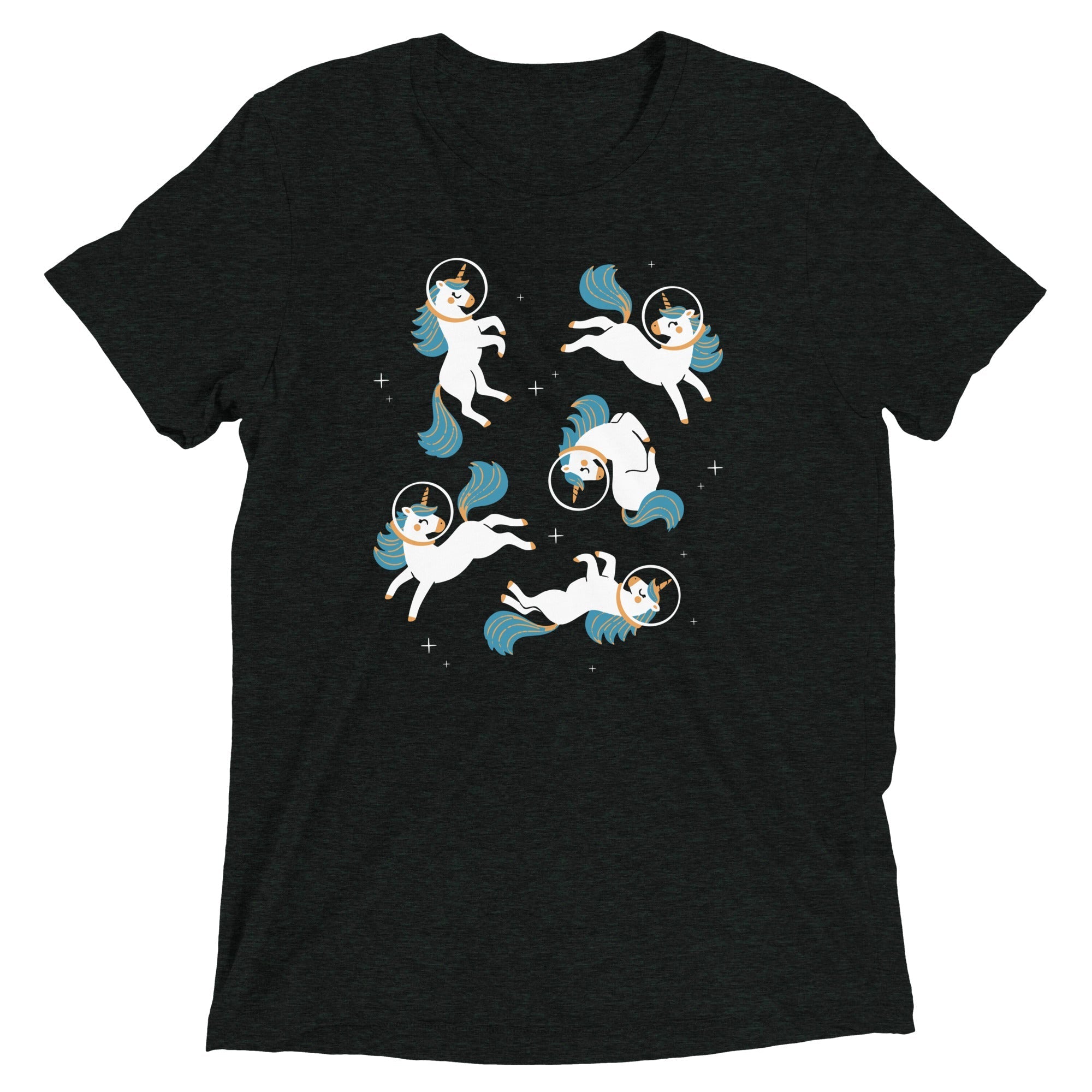 Unicorns In Space Men's Tri-Blend - Adult & Kids T-Shirts, Sweatshirts & Hoodies apparel design preview 1