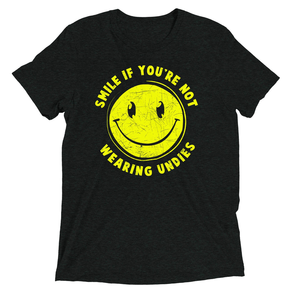 Smile For No Undies Men's Tri-Blend - Adult & Kids T-Shirts, Sweatshirts & Hoodies apparel design preview 1