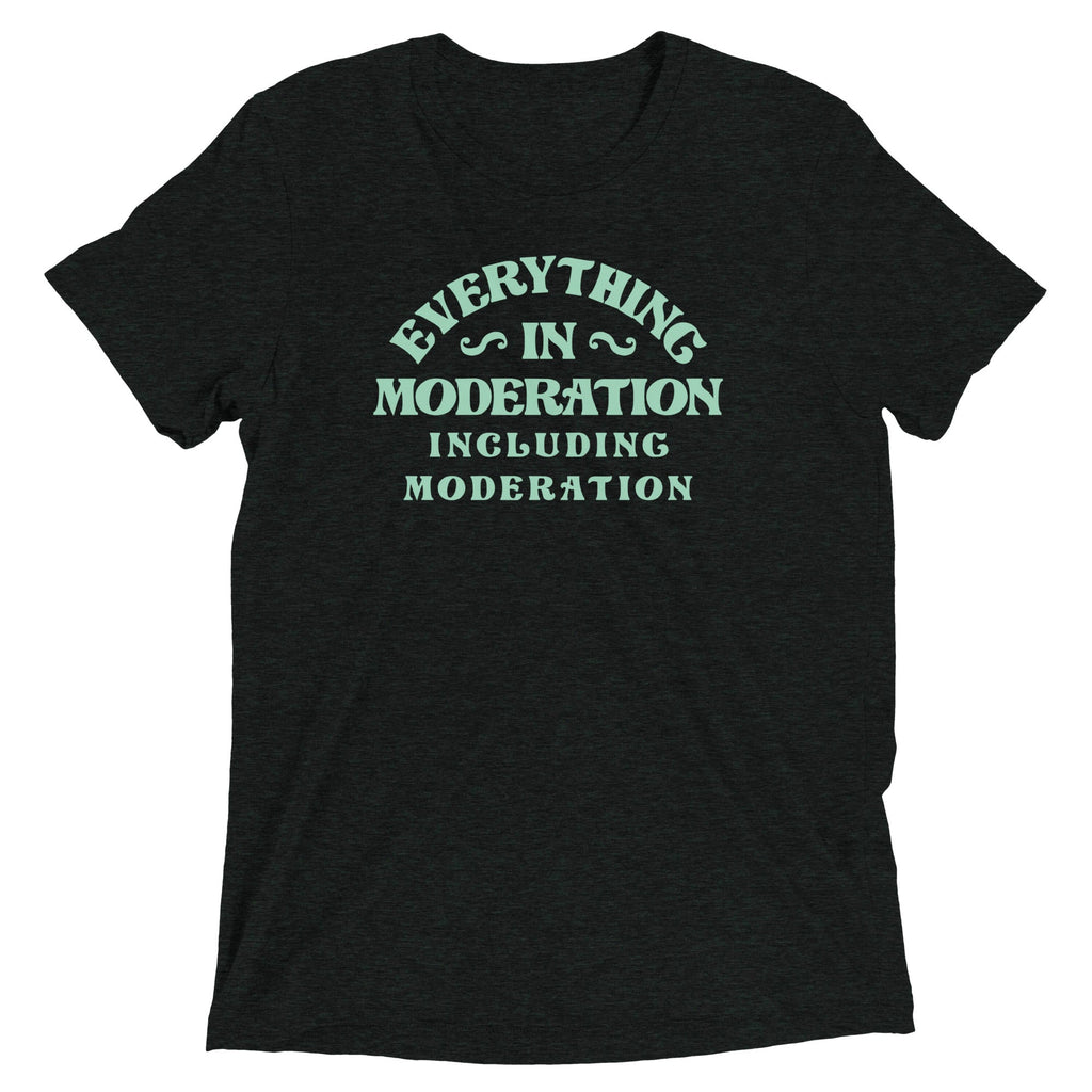 Everything In Moderation Including Men's Tri-Blend - Adult & Kids T-Shirts, Sweatshirts & Hoodies apparel design preview 1