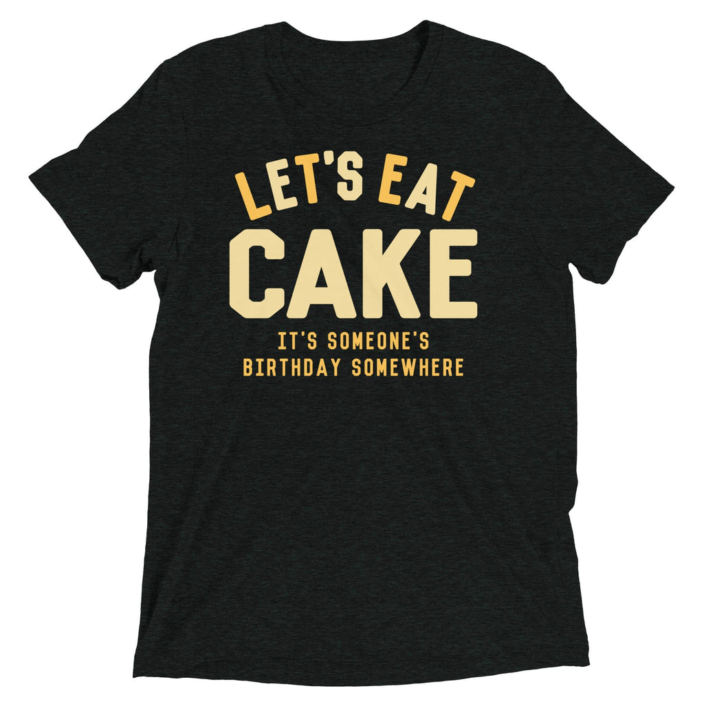 Let's Eat Cake Men's Tri-Blend - Adult & Kids T-Shirts, Sweatshirts & Hoodies apparel design preview 1