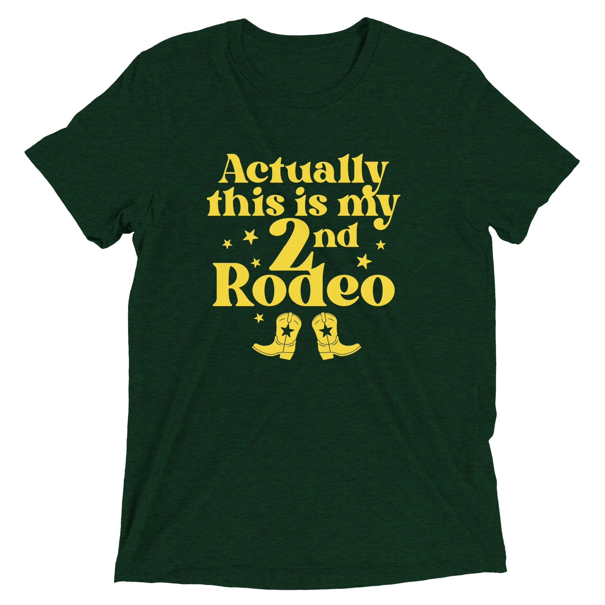 Actually This Is My 2nd Rodeo Men's Tri-Blend - Adult & Kids T-Shirts, Sweatshirts & Hoodies apparel design preview 1