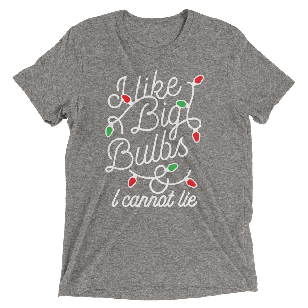 I Like Big Bulbs Cannot Lie Men's Tri-Blend - Adult & Kids T-Shirts, Sweatshirts & Hoodies apparel design preview 1