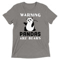 Warning, Pandas Are Bears Men's Tri-Blend - Adult & Kids T-Shirts, Sweatshirts & Hoodies apparel design preview 1