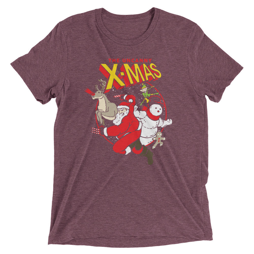 The Uncanny X-Mas Men's Tri-Blend - Adult & Kids T-Shirts, Sweatshirts & Hoodies apparel design preview 1