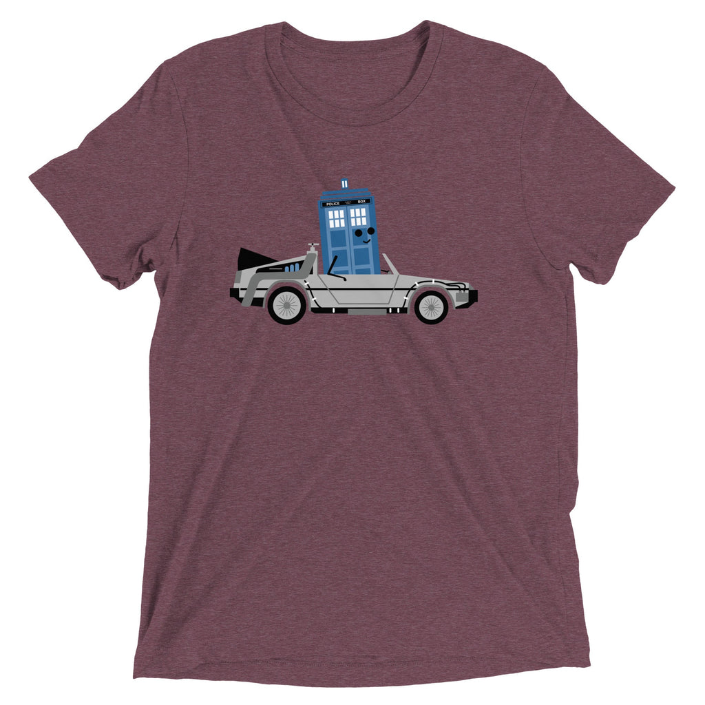 Time Machine x Two Men's Tri-Blend - Adult & Kids T-Shirts, Sweatshirts & Hoodies apparel design preview 1