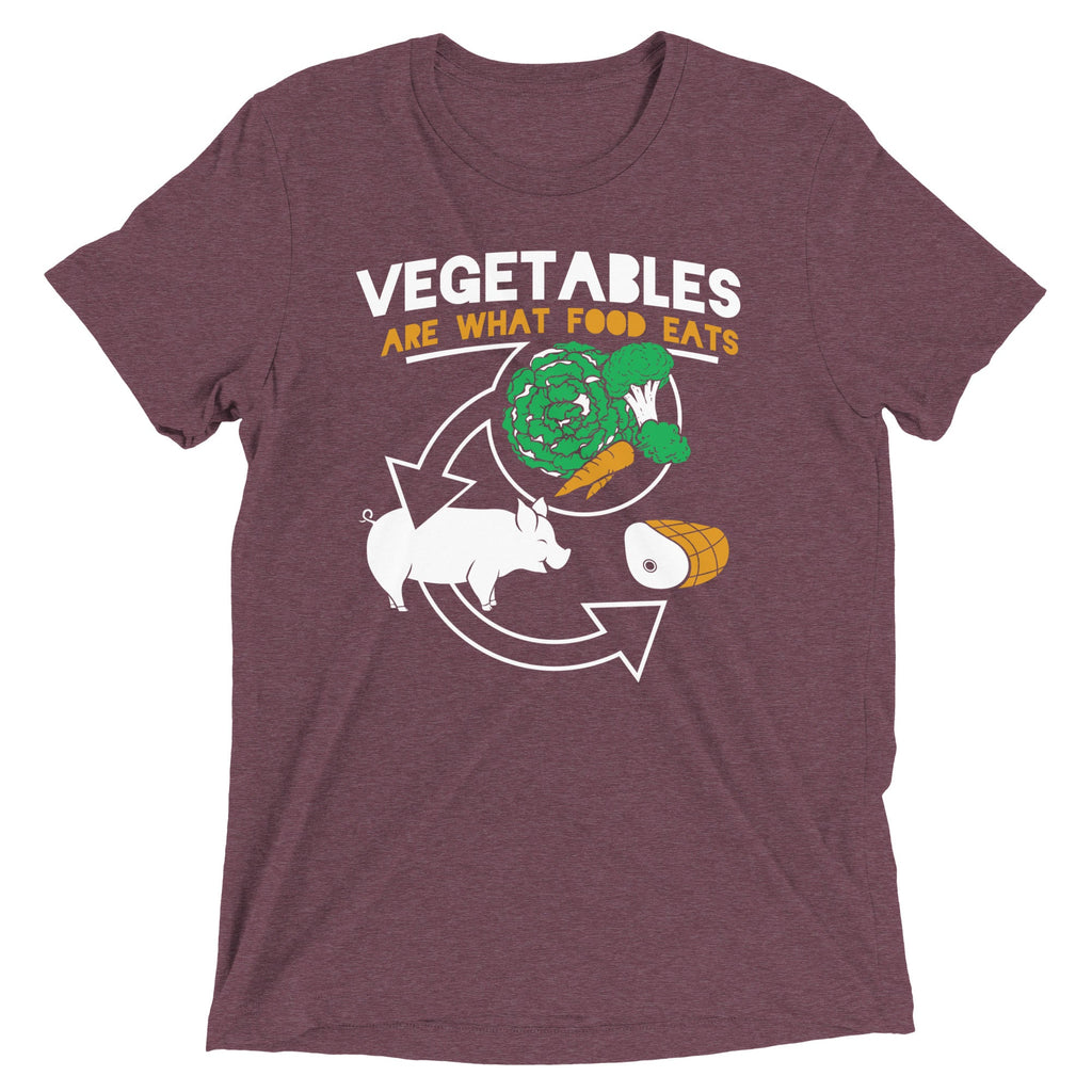 Vegetables Are What Food Eats Men's Tri-Blend - Adult & Kids T-Shirts, Sweatshirts & Hoodies apparel design preview 1