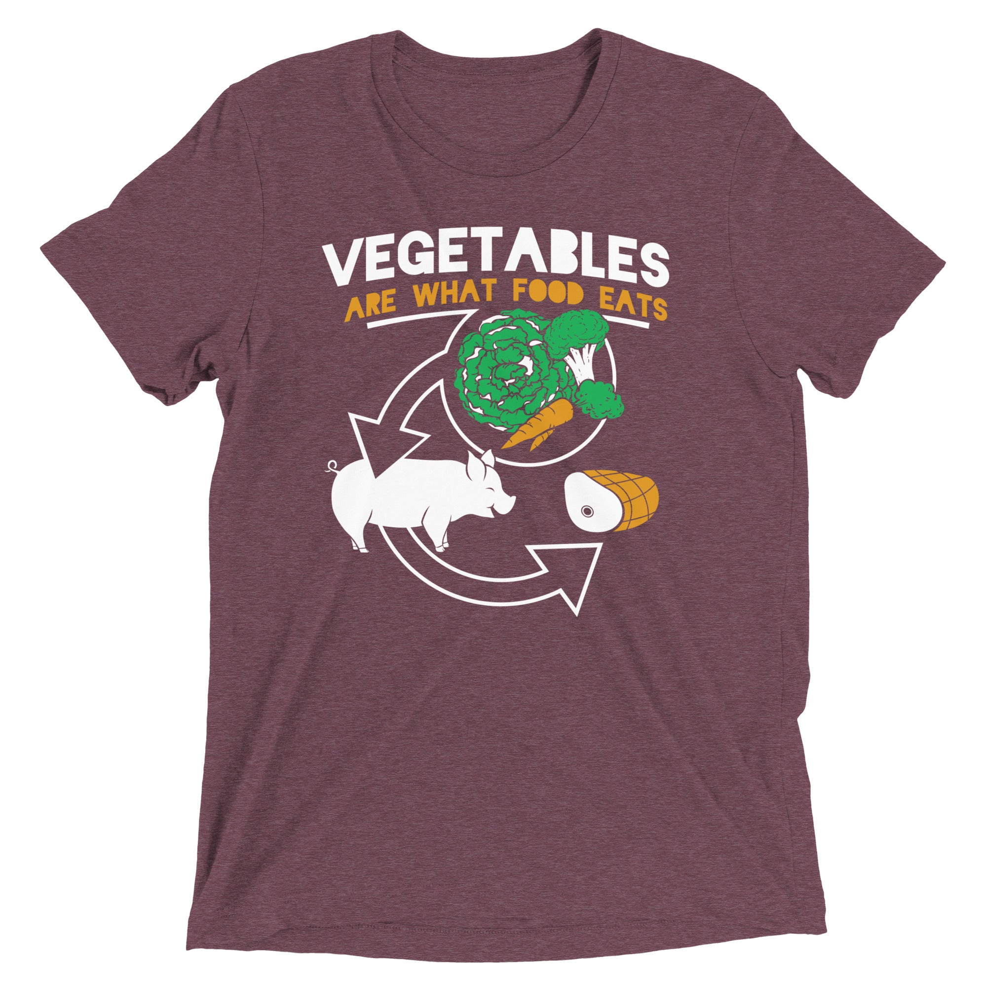 Vegetables Are What Food Eats Men's Tri-Blend - Adult & Kids T-Shirts, Sweatshirts & Hoodies apparel design preview 1