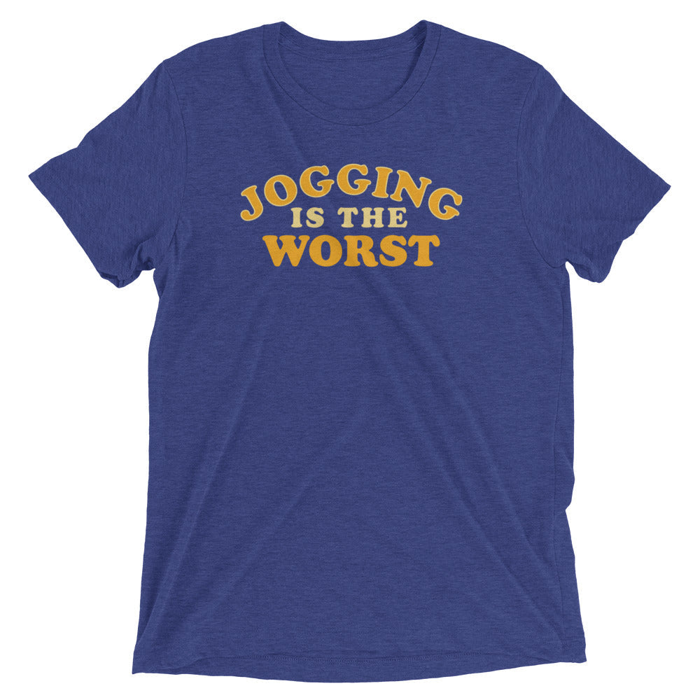 Jogging Is The Worst Men's Tri-Blend - Adult & Kids T-Shirts, Sweatshirts & Hoodies apparel design preview 1