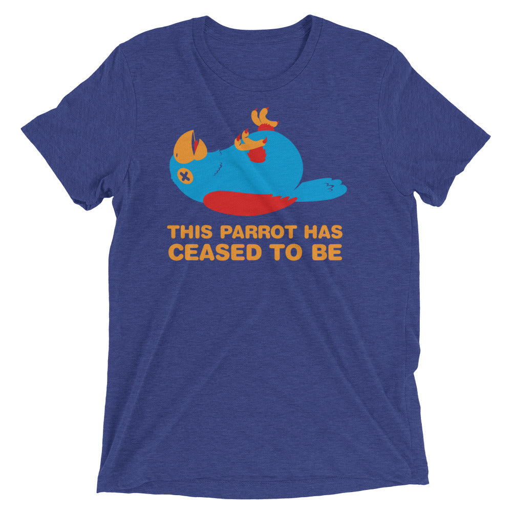 This Parrot Has Ceased To Be Men's Tri-Blend - Adult & Kids T-Shirts, Sweatshirts & Hoodies apparel design preview 1