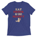 Eat Drink Be Meowy Men's Tri-Blend - Adult & Kids T-Shirts, Sweatshirts & Hoodies apparel design preview 1