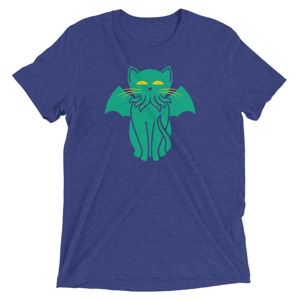 Cathulhu Men's Tri-Blend - Adult & Kids T-Shirts, Sweatshirts & Hoodies apparel design preview 1