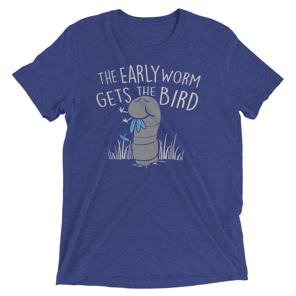 The Early Worm Gets Bird Men's Tri-Blend - Adult & Kids T-Shirts, Sweatshirts & Hoodies apparel design preview 1