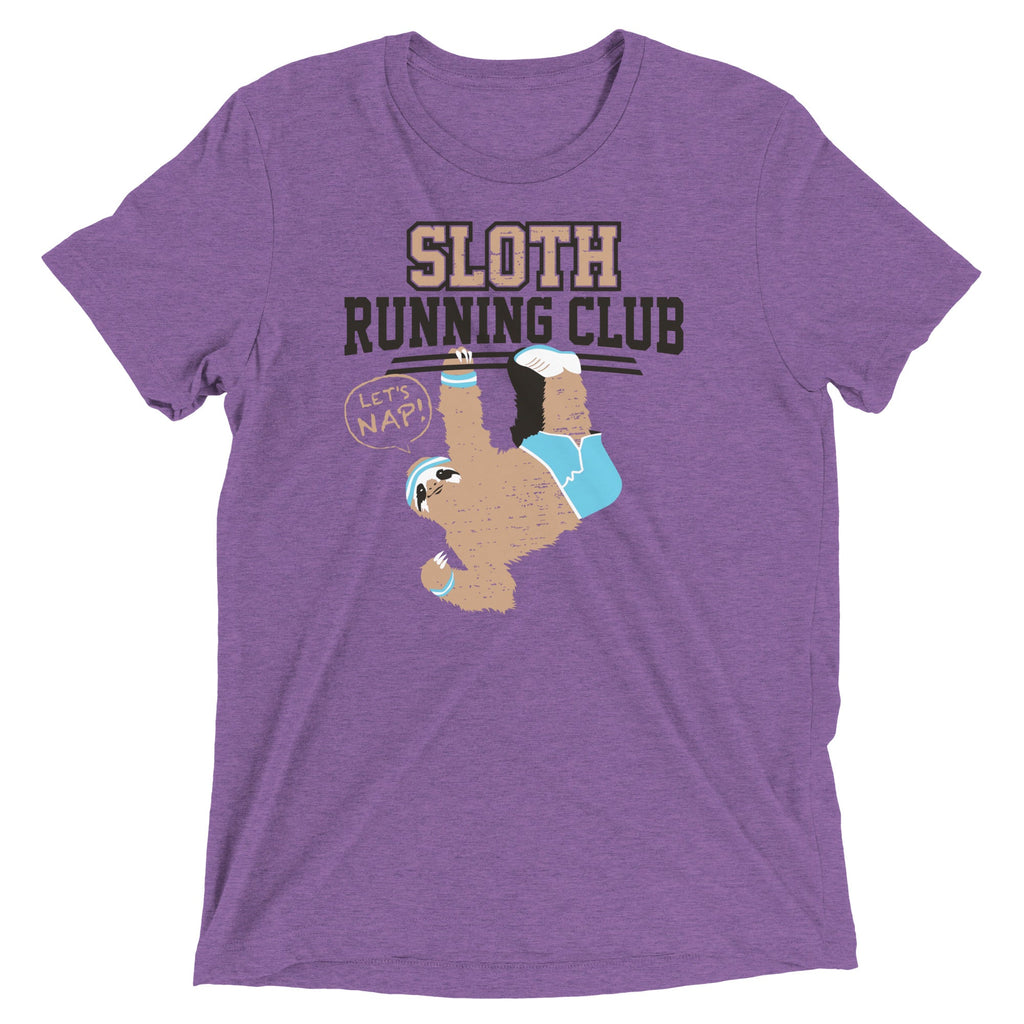 Sloth Running Club Men's Tri-Blend - Adult & Kids T-Shirts, Sweatshirts & Hoodies apparel design preview 1