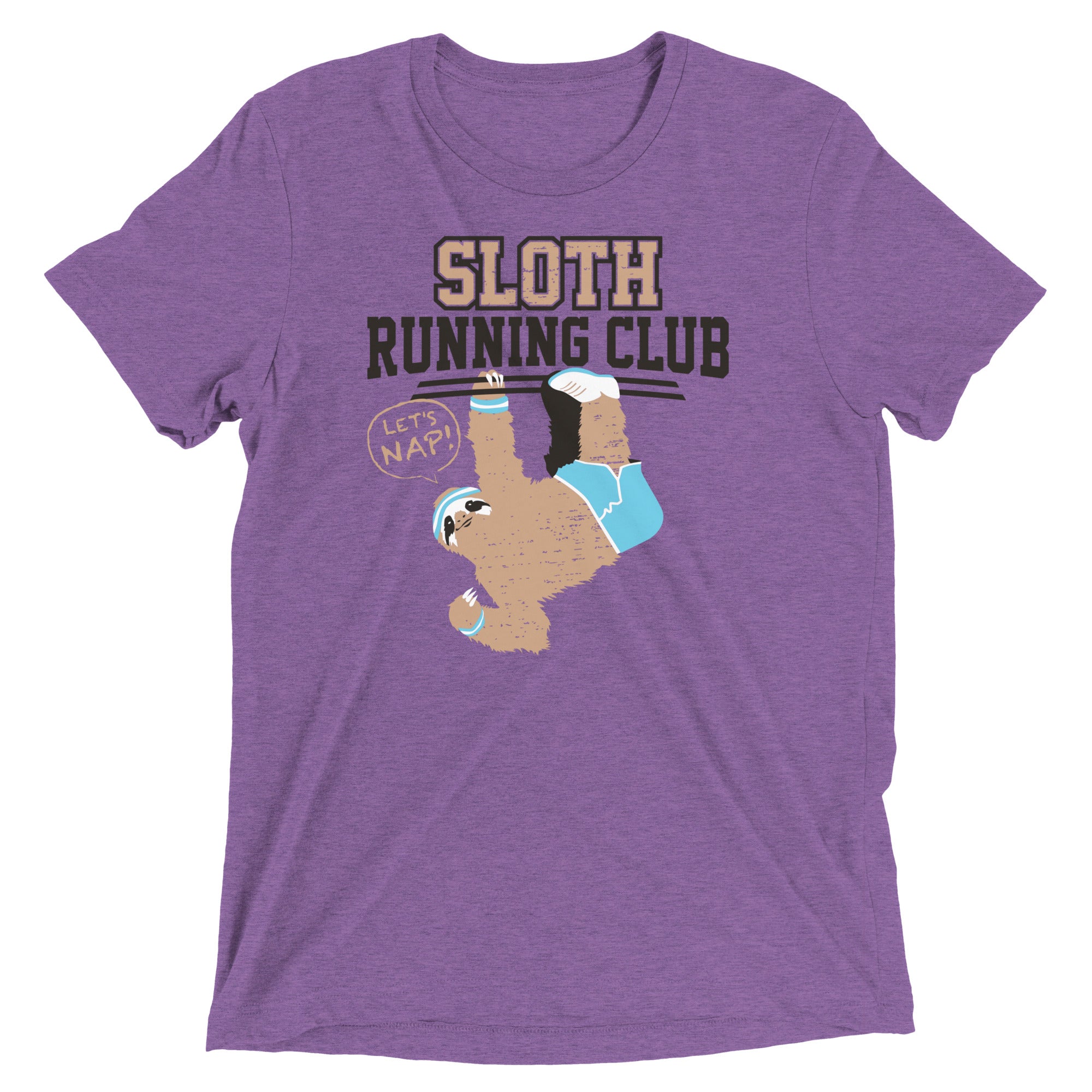Sloth Running Club Men's Tri-Blend - Adult & Kids T-Shirts, Sweatshirts & Hoodies apparel design preview 1