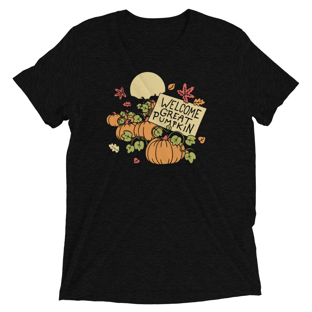 Welcome Great Pumpkin Men's Tri-Blend - Adult & Kids T-Shirts, Sweatshirts & Hoodies apparel design preview 1