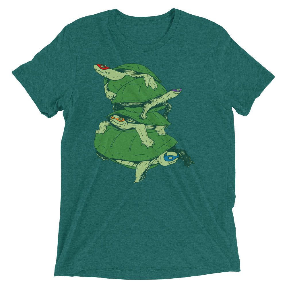 Masked Turtles Men's Tri-Blend - Adult & Kids T-Shirts, Sweatshirts & Hoodies apparel design preview 1