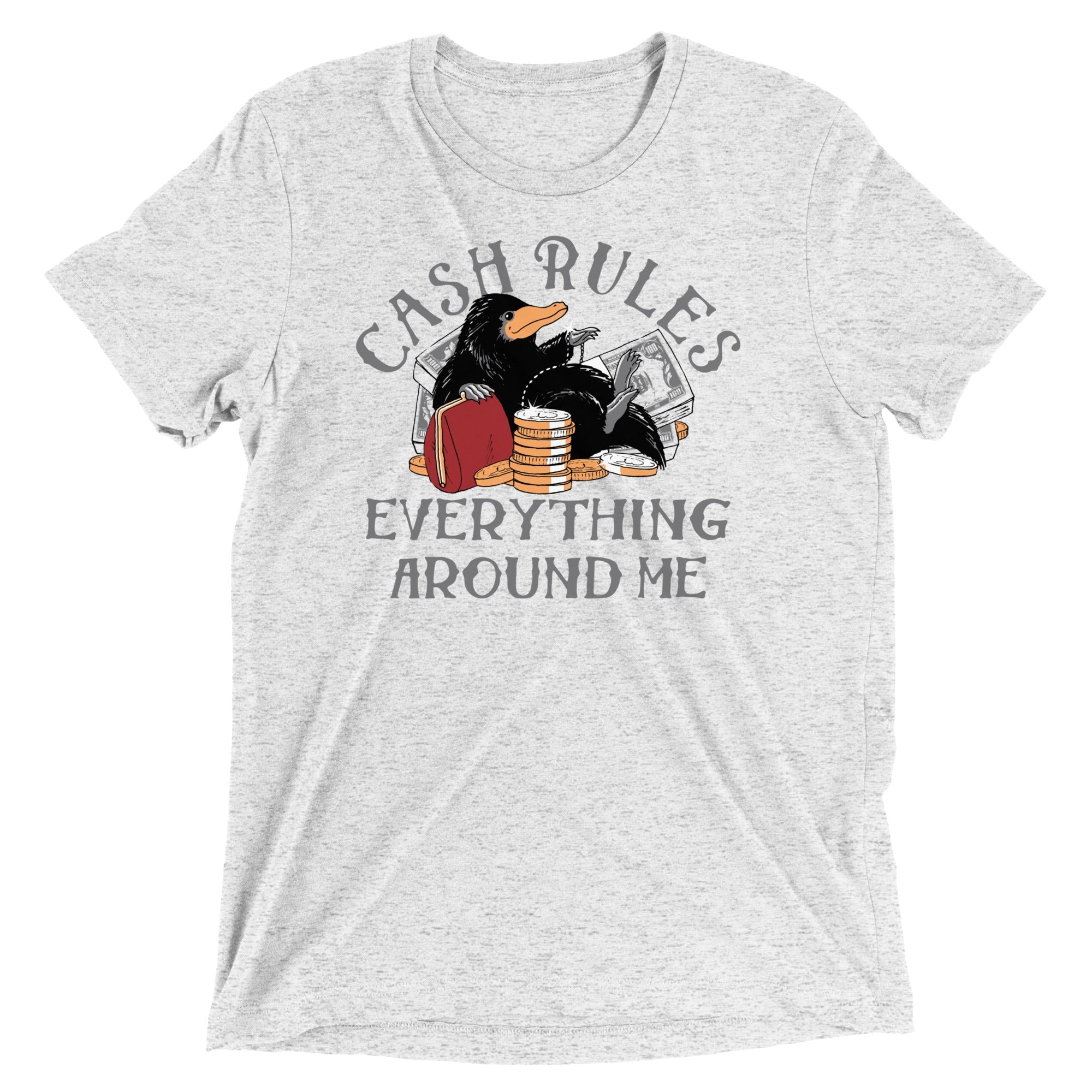 Cash Rules Everything Around Me Men's Tri-Blend - Adult & Kids T-Shirts, Sweatshirts & Hoodies apparel design preview 1