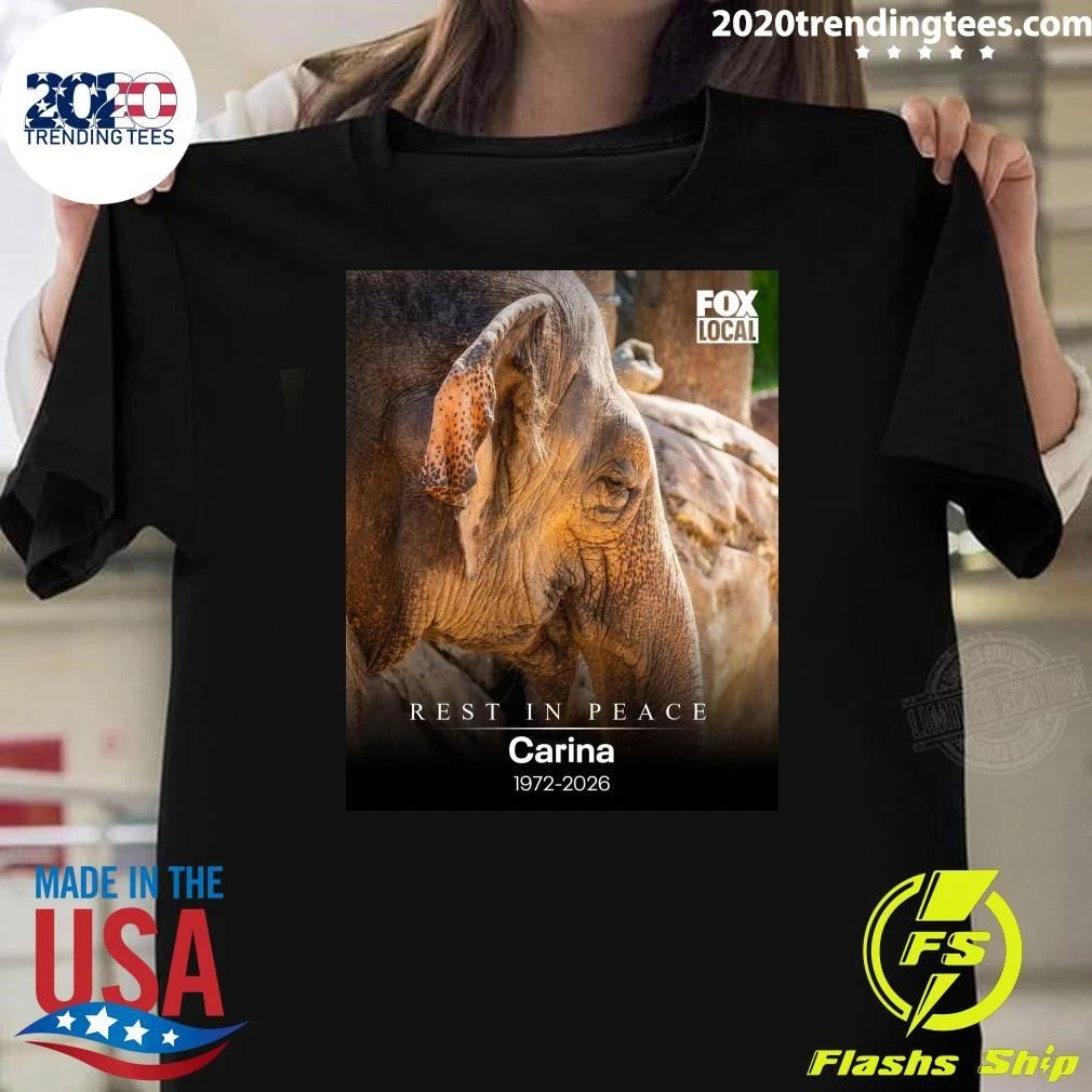 Rest In Peace Elephant Carina 1972-2026 - Adult & Kids T-Shirts, Sweatshirts & Hoodies apparel design preview 1