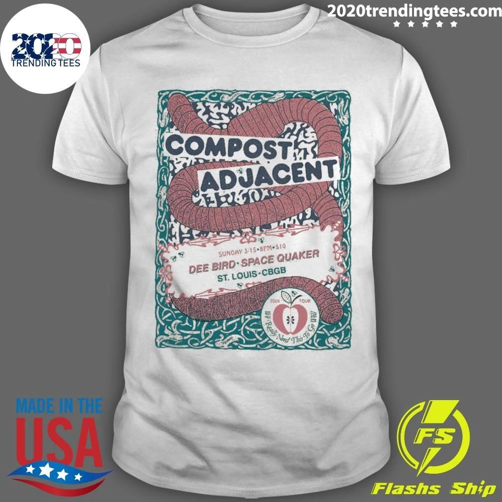 Compost Adjacent August 2026 Tour - Adult & Kids T-Shirts, Sweatshirts & Hoodies apparel design preview 1