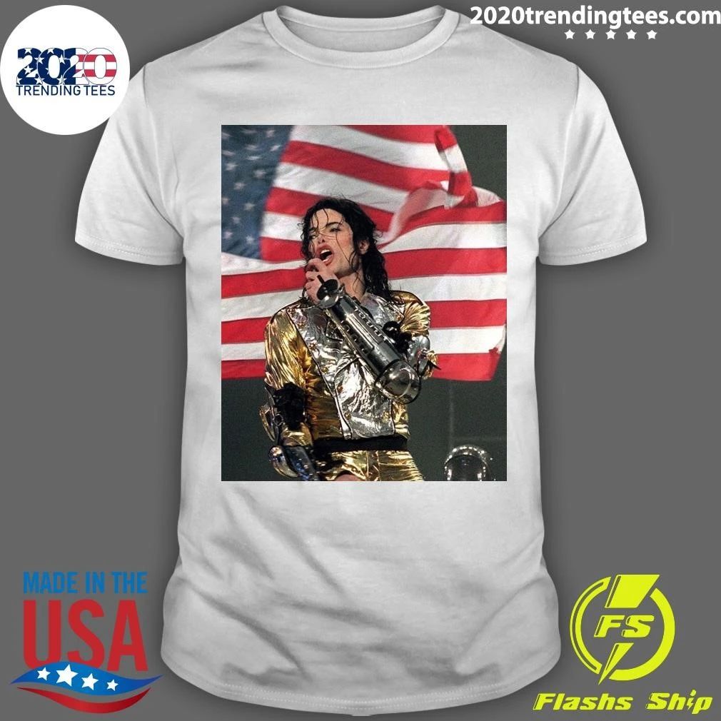 Michael Jackson performing during the HIStory World - Adult & Kids T-Shirts, Sweatshirts & Hoodies apparel design preview 1