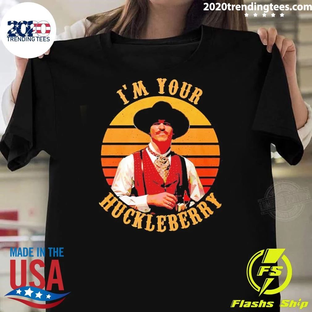 Doc Holliday I'm Your Huckleberry Portrait - Adult & Kids T-Shirts, Sweatshirts & Hoodies apparel design preview 1