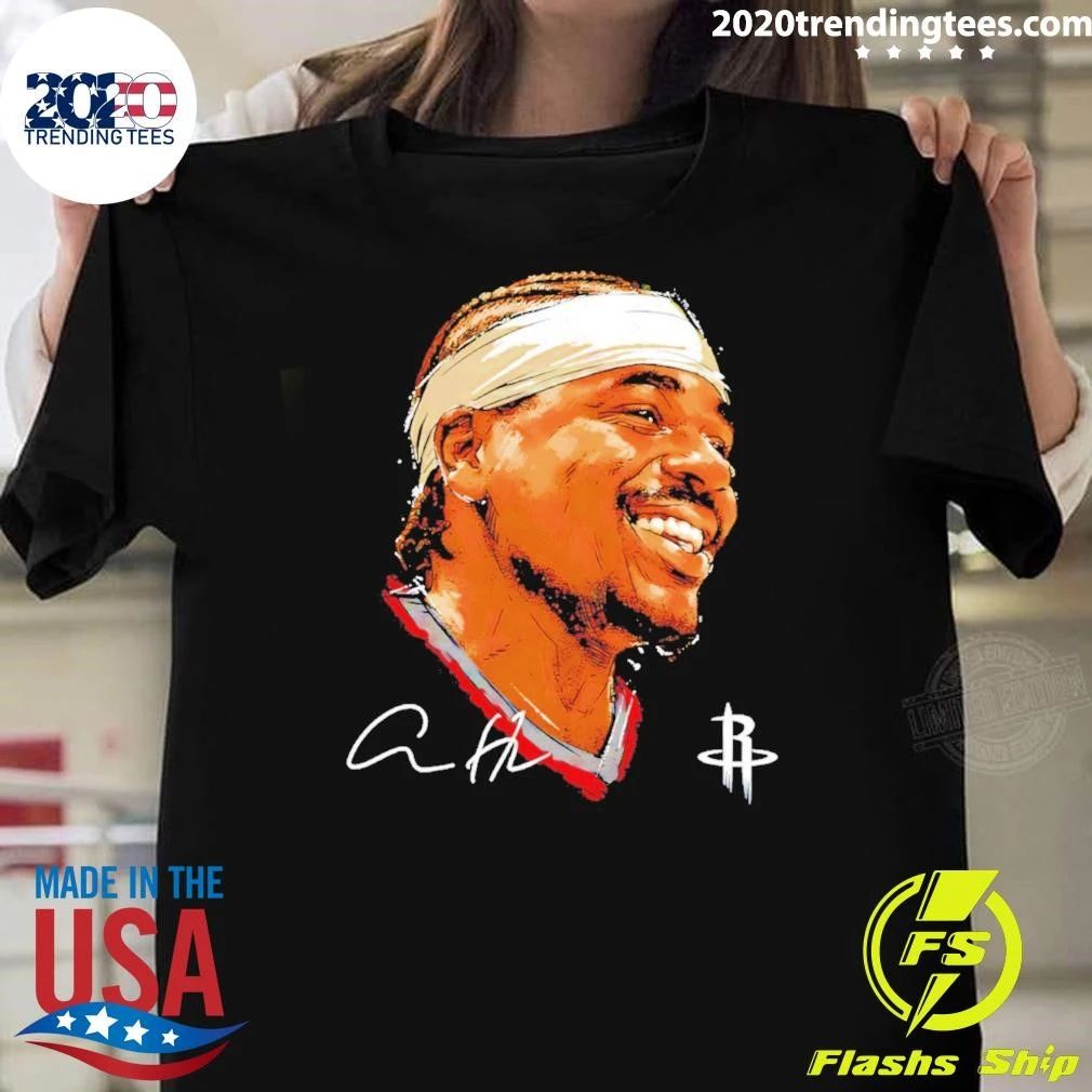 Aaron Holiday Houston Rockets Portrait Signature - Adult & Kids T-Shirts, Sweatshirts & Hoodies apparel design preview 1