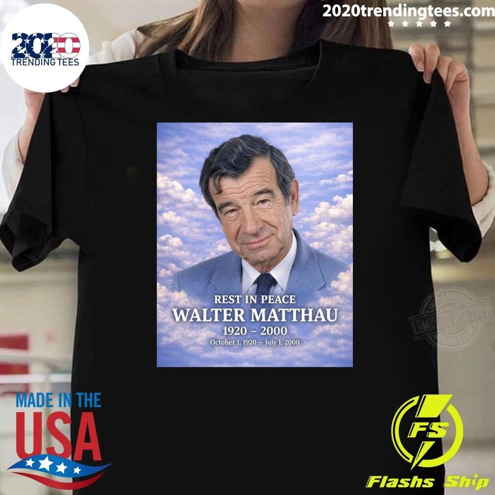 Rest In Peace Walter Matthau 1920-2000, October 1920 - Adult & Kids T-Shirts, Sweatshirts & Hoodies apparel design preview 1