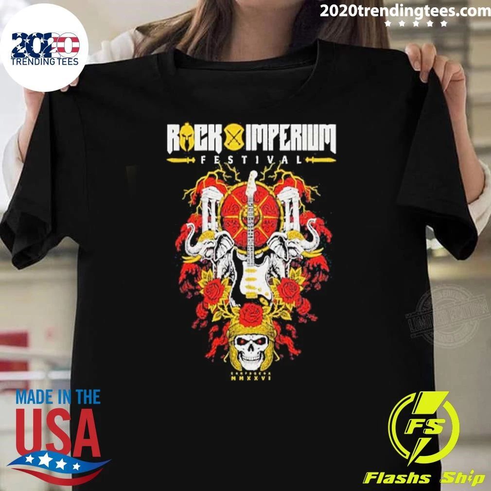 Rock Imperium 2026 Festival Merch Skull Roses Line - Adult & Kids T-Shirts, Sweatshirts & Hoodies apparel design preview 1