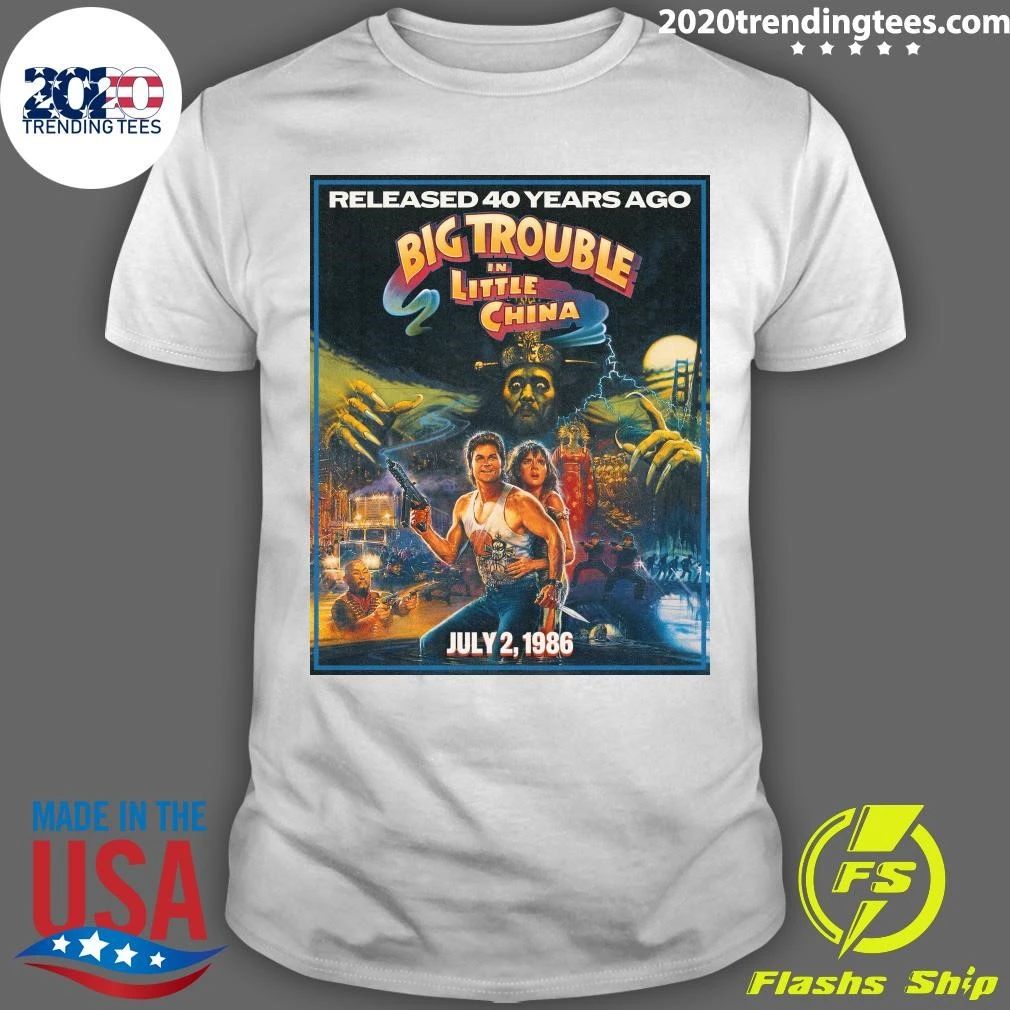 Released 40 Years Ago Big Trouble In Little China - Adult & Kids T-Shirts, Sweatshirts & Hoodies apparel design preview 1