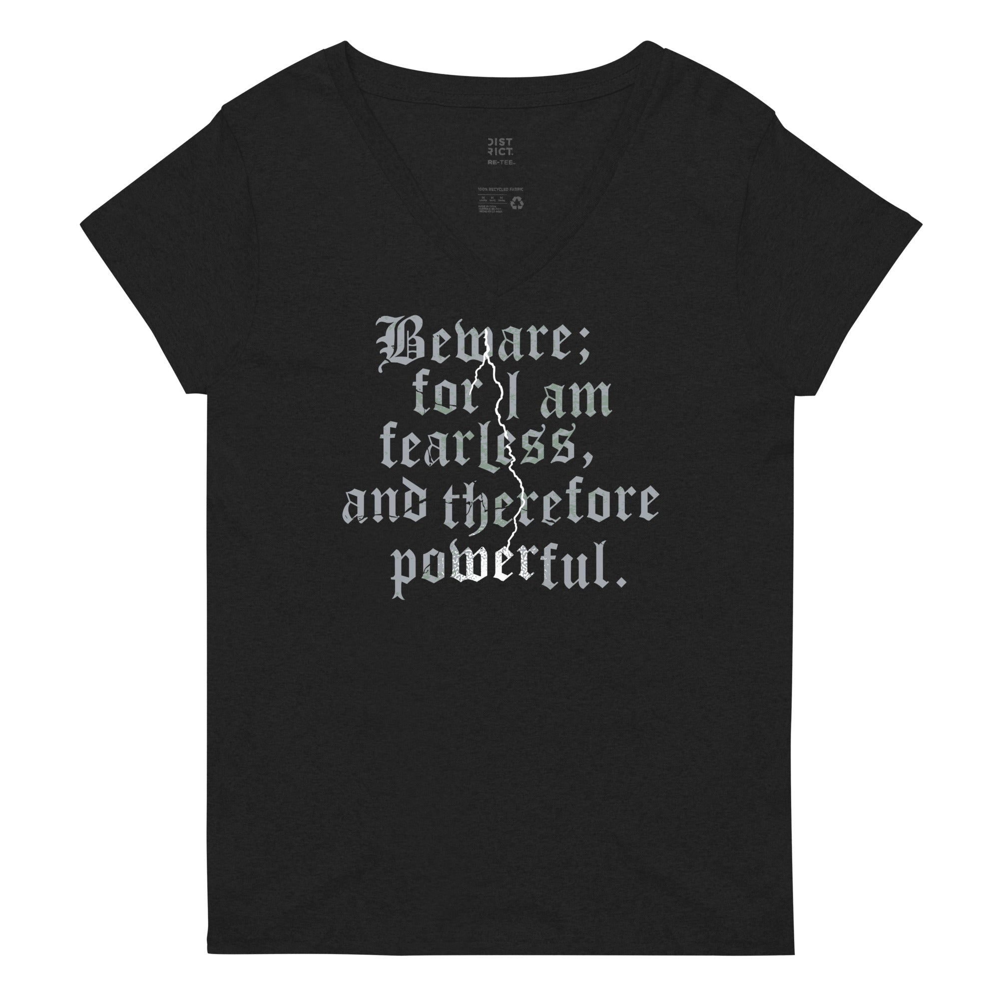 Beware; For I Am Fearless, And Therefore Powerful - Adult & Kids T-Shirts, Sweatshirts & Hoodies apparel design preview 1