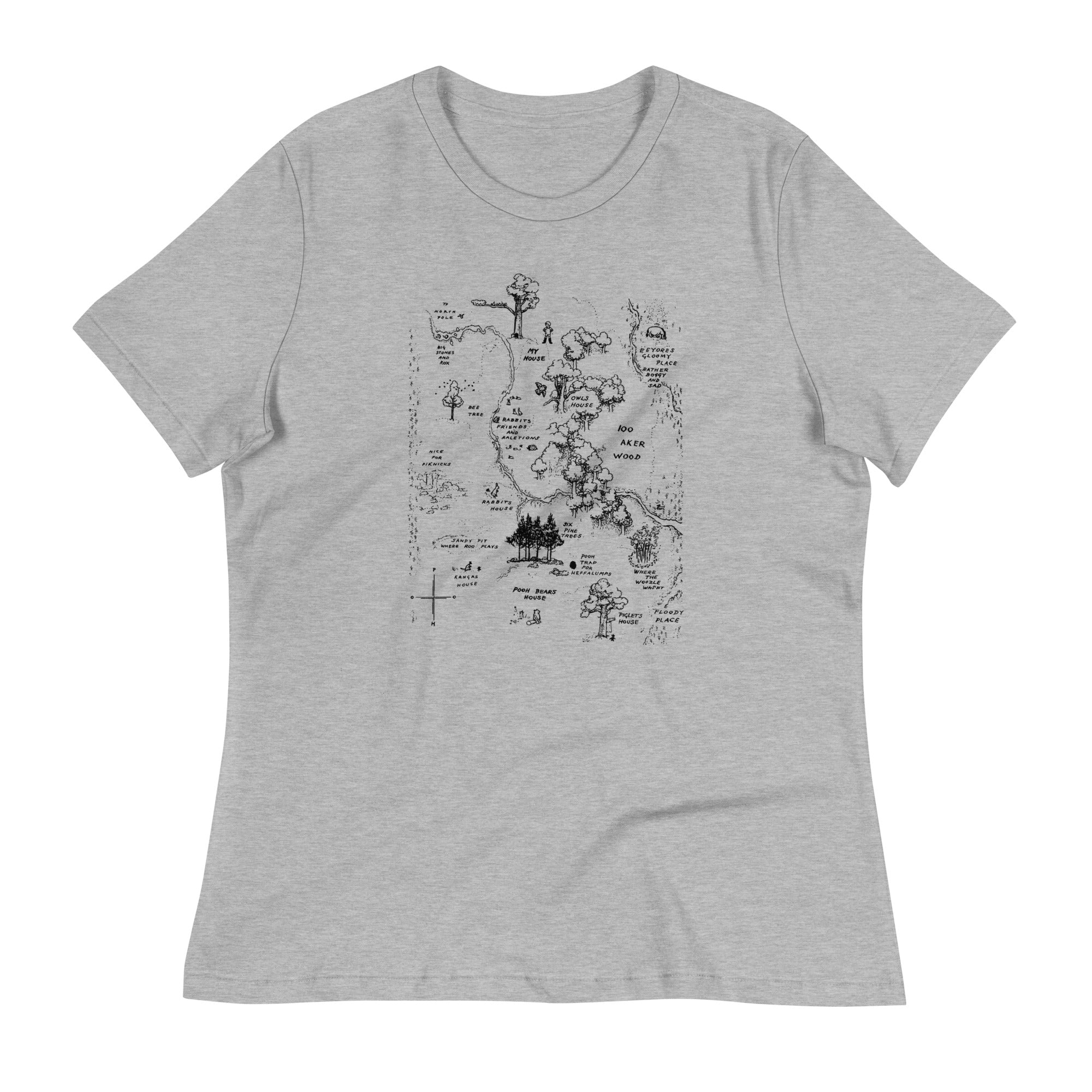 100 Acre Map Women's Signature - Adult & Kids T-Shirts, Sweatshirts & Hoodies apparel design preview 1