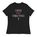 I Drink And Know Things Women's Signature - Adult & Kids T-Shirts, Sweatshirts & Hoodies apparel design preview 1