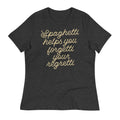 Spaghetti Helps You Forgetti Your Regretti Women's - Adult & Kids T-Shirts, Sweatshirts & Hoodies apparel design preview 1