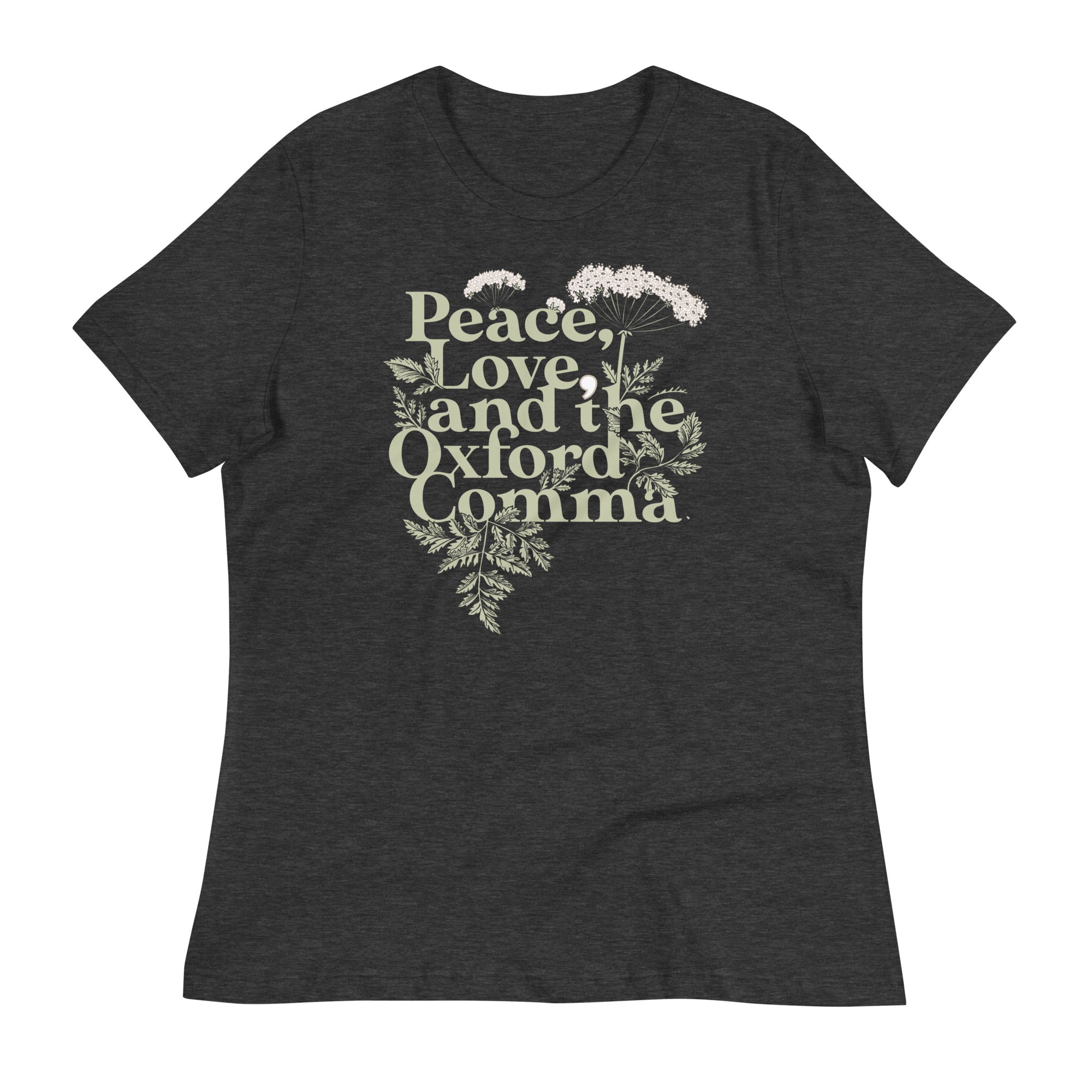 Peace, Love, And The Oxford Comma Women's Signature - Adult & Kids T-Shirts, Sweatshirts & Hoodies apparel design preview 1