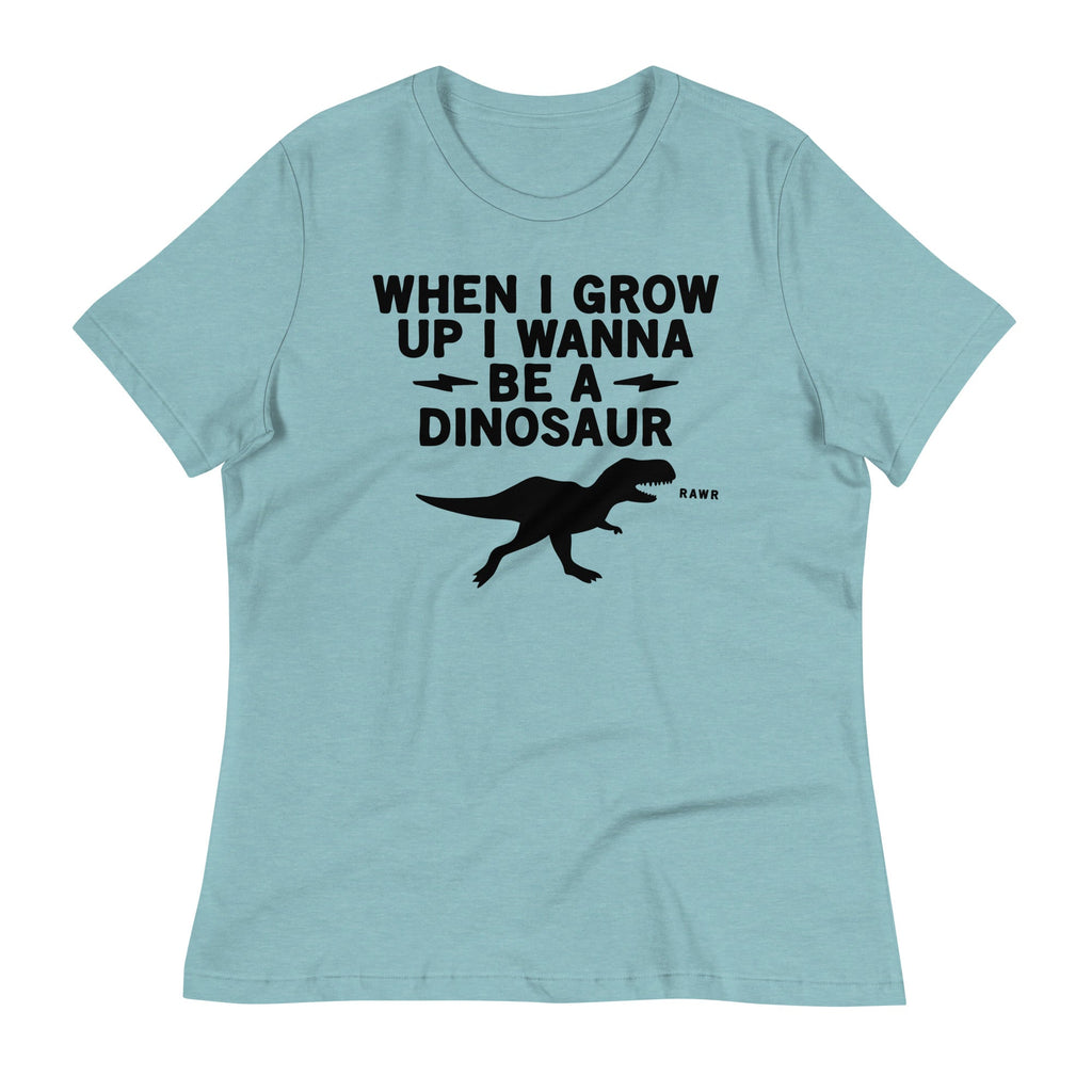 When I Grow Up Wanna Be A Dinosaur Women's Signature - Adult & Kids T-Shirts, Sweatshirts & Hoodies apparel design preview 1