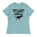 When I Grow Up Wanna Be A Dinosaur Women's Signature - Adult & Kids T-Shirts, Sweatshirts & Hoodies apparel design preview 1