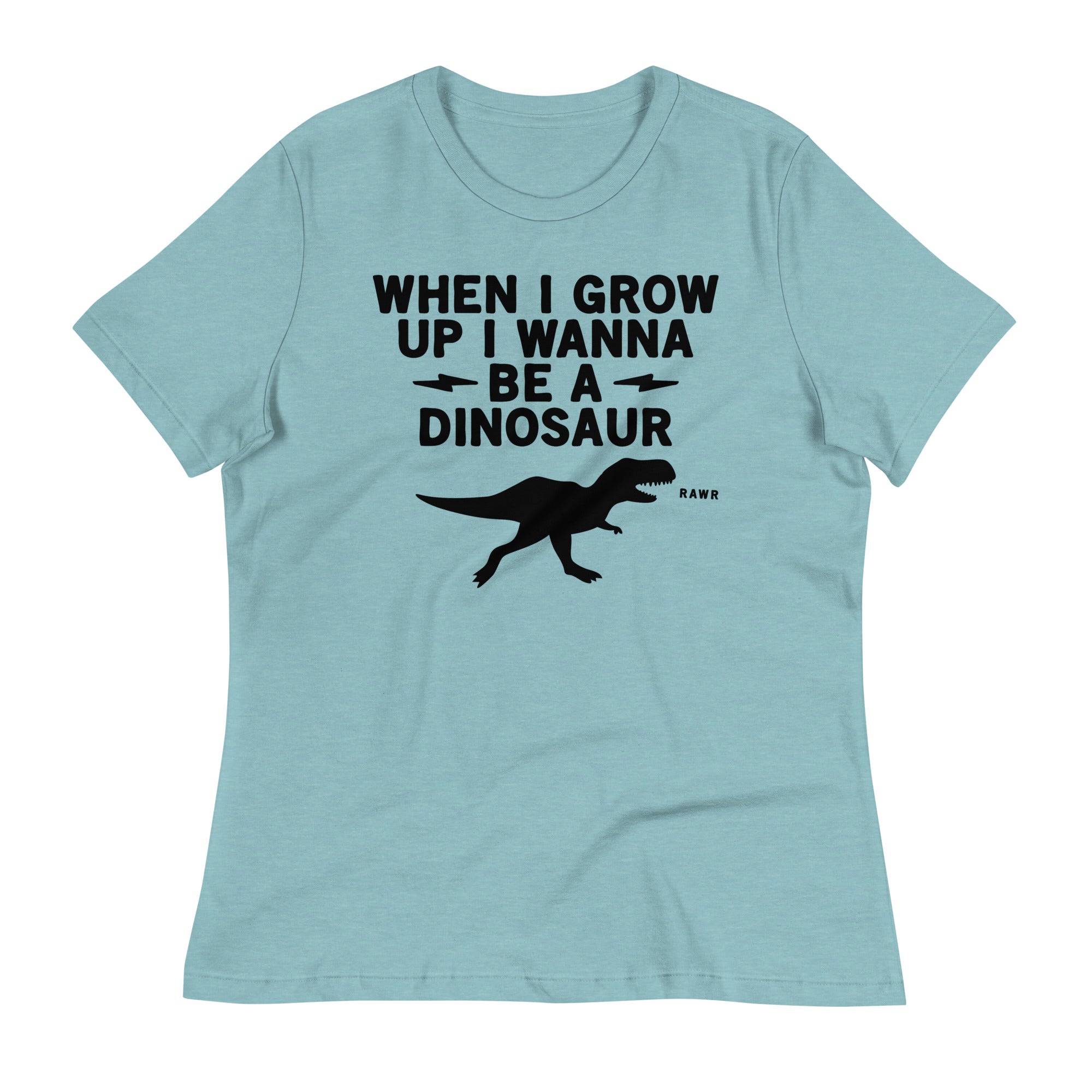 When I Grow Up Wanna Be A Dinosaur Women's Signature - Adult & Kids T-Shirts, Sweatshirts & Hoodies apparel design preview 1